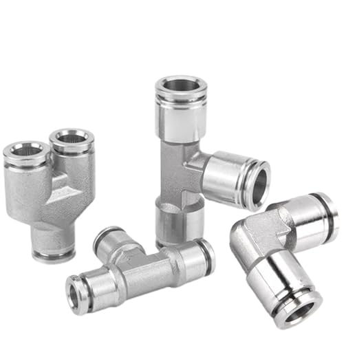 Raccord de tuyau d'air 6 mm pour installation pneumatique et robotique industrielle