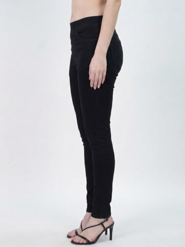 Image of Black Denim Fix Elastic Women Denim Jegging