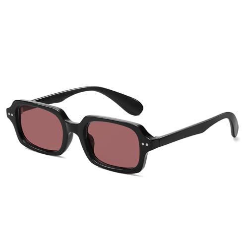 Image of VANLINKER Retro Small Square Sunglasses for Men Women Trendy 90s Rectangle Shades VL9879
