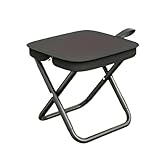 1 Tragbarer, Faltbarer Campinghocker - Kompakt, Leicht, Robust Und Langlebig, Quadratisches Design, Geeignet for Outdoor-Aktivitäten Wie Wandern, Angeln, Picknicks Grillen, Fußhocker (Schwarz)