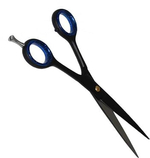 Professional Salon Barber Hair Cutting Trimming Scissors Men Women Special Edge Black 7.5" Shears Razor Edge personal Home cutting tool-image-33