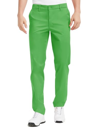 Lesmart Men Golf Pants Expandable Waistband Stretch Breathable Relaxed Fit with Pockets3