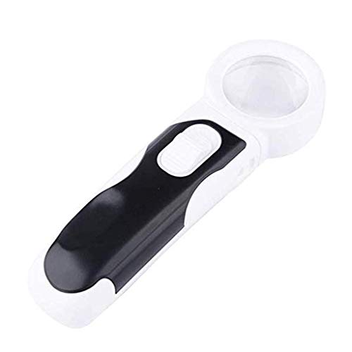 Loupe de Bijoux 40X HJMMWT Lumière Vitrail Loupe de Lecture Portable et Magnifique