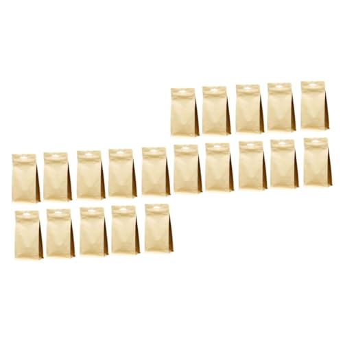 IMIKEYA 2sets Reusable Tea Sealed Bag Self-seal Snack Storage Pouches Paper Zippered Bags for Home Store (11x20cm) 10pcs*2