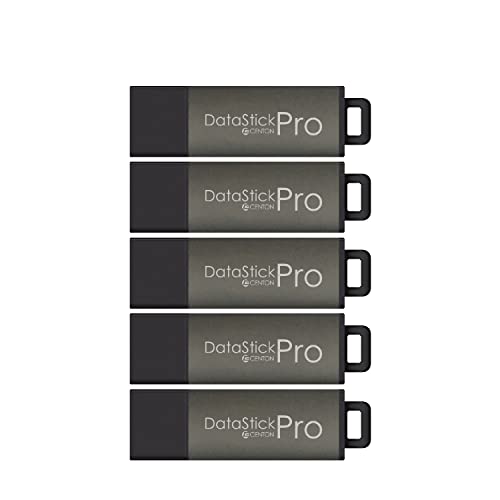 Image of Centon DataStick Pro USB 3.0 Flash Drive 32GB x 5, Charcoal Metallic (S1B-U3P31-32G-5)