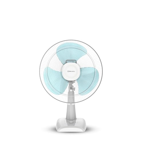 Bajaj Armor Series Fuzion 400MM Table Fan For Home | Durabreeze Pro Technology | Surge Protection | 100% Copper Motor | High Air Delivery | 3 Years...