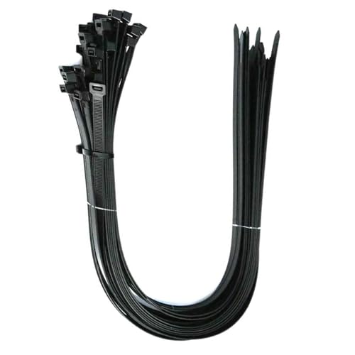 Cable Ties 50Pack Plastic Cable Ties 450mm×4.8mm Heavy Duty Strong Nylon Premium Self Locking 17.72 inch/45cm Extra Long Zip Tie Wraps for for Tidy Wires Workshop Home & Garden (Black)