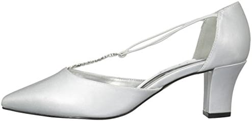 Easy Street Women's Moonlight Dress Pump, Silver Satin, 9.5 W US | Image 7
