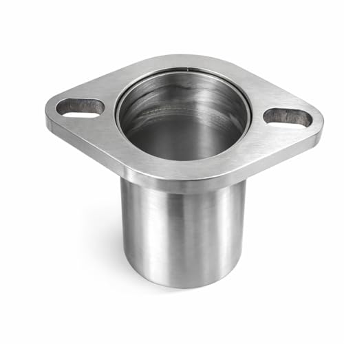 2.5 Exhaust Flange Adapter Universal T304 Stainless Steel Header Collector Flange OD 2 1/2 Inch 2-Bolt Exhaust Flange Pipe Two Hole for Car Truck Exhaust System Replacement