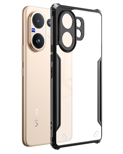 Image of Spazy Case Vivo V60 / Vivo T4 Pro Back Cover | Transparent Crystal Clear Hard PC Back Case with TPU Bumper, Drop Protection Case Cover for Vivo V60 / Vivo T4 Pro