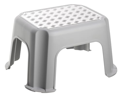 Rotho Tritthocker - Grau - Silbergrau - Kunststoff - 35,8 x 43 cm