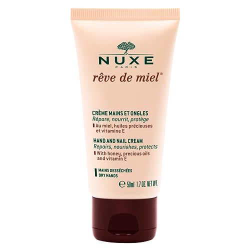 Nuxe Hand and Nail Cream, Repairing Hand Cream, Nourishes & Softens Dry Hands, Strengthens Nails & Cuticles, Vegan Formula
