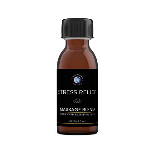 Mystic Moments | Stress Relief Aromatherapy Massage Oil Blend 250ml - Natural Massage Blend Made with Essential Oils for Spa & Massage Therapy