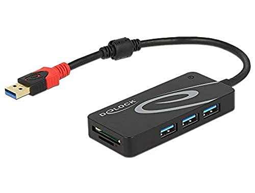 Delock 62899 USB-Hub USB3.1 TypA 3X USB3.0 TypA +2X Slot SD