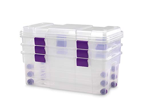 Todo Hogar Caja Almacenaje plástico Transparente con Ruedas Natural - 800x395x340-78 litros (3)