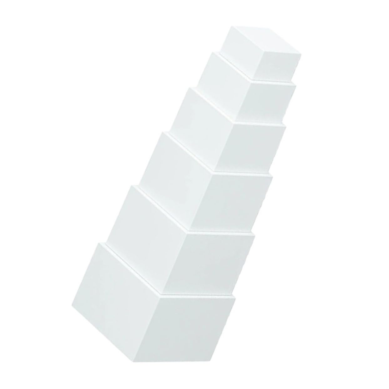 Ciieeo Alzate da Tavolo in Plastica Bianco 6 Pezzi Cubo Multifunzionale per Dessert e Pasticceria per Matrimoni e Feste