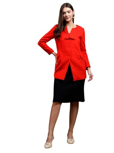 Image of KOTTY Womens Cotton Blend Standard Length Elegant Style Coat - Classic Style with Modern Detailing