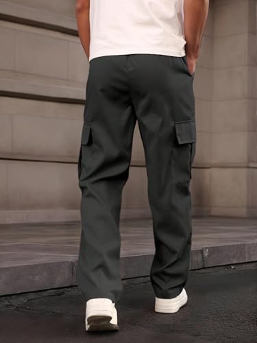 Image of JVX Men Cargo ||Cotton Cargo Pants || Casual Trousers | Comfortable Lower for Men | Breathable Pants with Multi Pockets & Drawstring Elastic Waistband (CARGO-05)