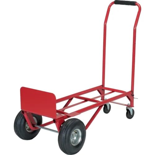Carretilla convertible de acero 2 en 1 con ruedas neumáticas