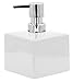 Ridder 2135501 Cube Seifenspender, Keramik, weiß, ca. 9,1 x 9,1 x 13 cm