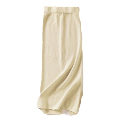 Women Sweater Skirt High Waist Pencil Midi Knitted Winter Long Warm Split Skirts