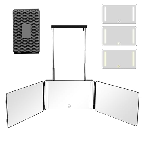 Moruedtu 3 Way Mirror with LED Lights