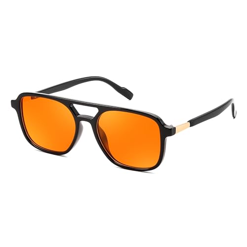 FEISEDY Retro 70er Jahre Sonnenbrille Polarisiert Damen Herren Vintage Trendy Brille mit UV400 Schutz B4174