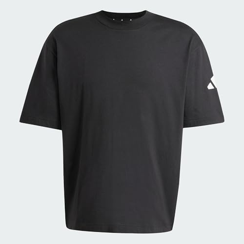adidas Herren Essentials Lose Fit Three Bar Shirt, Black/White, L – Ansicht 1