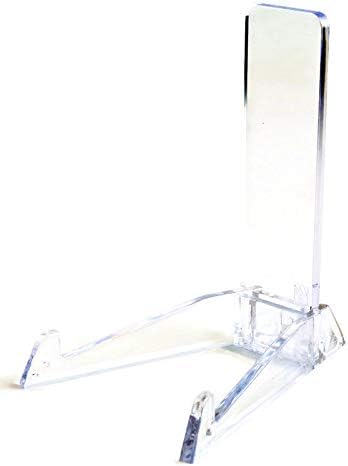 Leeds Display : VS12CP : Vertical Plastic Stand : Clear : Small : 12.5, 4" : Plate Support