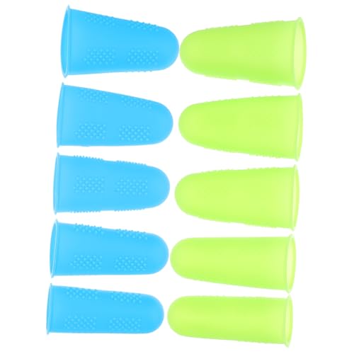 IWOWHERO Fingertip Guards Anti-scalding Non-Slip 10pcs Silicone Finger Sleeves for Safety