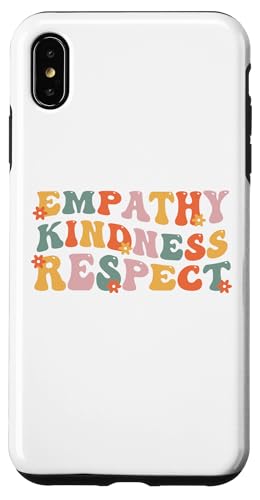 Empathy Kindness Respect Retro Wavy Hippie �X�}�z�P�[�X iPhone XS Max �p