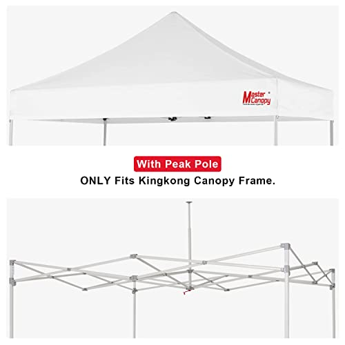 MasterCanopy Replacement 10x10 White Pop Up Canopy Top