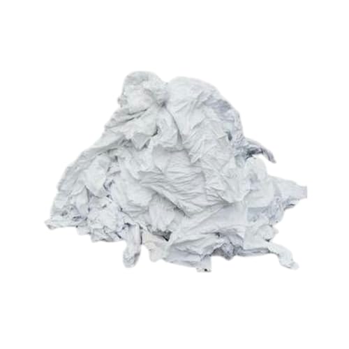 Image of Calibre - White waste Cotton Cloth,Waste Cloth,chindi,Cotton Waste Cloth,Cleaning dusting Cloth for Wiping Hands,Machines,Kitchen & Household General use (9 kg).
