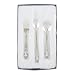 Stephan Baby Keepsake 3 Piece Silver Plated Feeding Set in Satin-Lined Gift Box