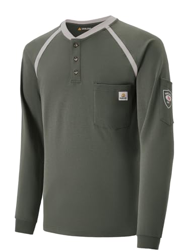 Image of VANLENS FR Shirts for Men Flame Resistant 6.5oz Long Sleeve Men