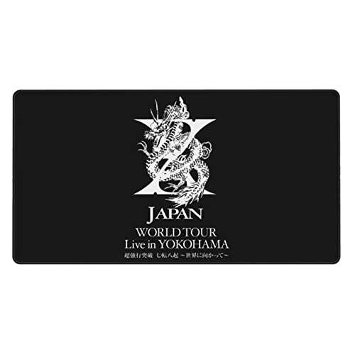 マウスパッド デスクパッド X Japan エックス ジャパン 大判 デスクマット 滑り止め底 コンピューター マウス パッド ゲーム用 光学マウス対応 マイクロファイバー 洗える 耐久性が良い 低反発 おしゃれ 疲労低減 テーブルマット Mouse Pa
