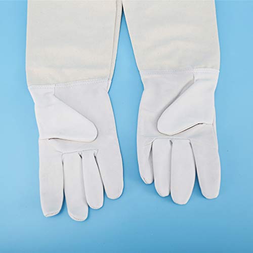 LIOOBO 1 Paar Imkerhandschuhe Ziegenleder-Schutzhandschuhe Leder-Imkerhandschuh Imkerwerkzeug für Imker – Bild 3