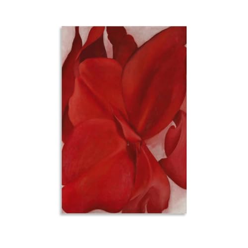 Toile Red Cannas Georgia O'Keeffe pour illuminer un salon contemporain 60x90cm