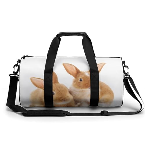 Sac de sport gym lapin marron fini les bagages lourds en voyage