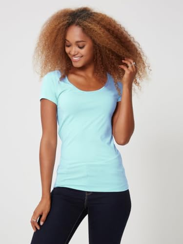 VERO MODA Damen VMMAXI My Soft SS U-Neck GA 3Pack, Bright Rose, Wild Lime, Dusty Aqua, XXL – Ansicht 2
