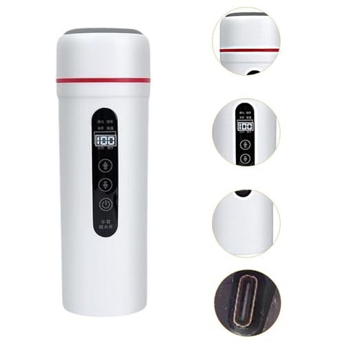 Tetera eléctrica portable 0.4L diseño acero blanco miniatura 3