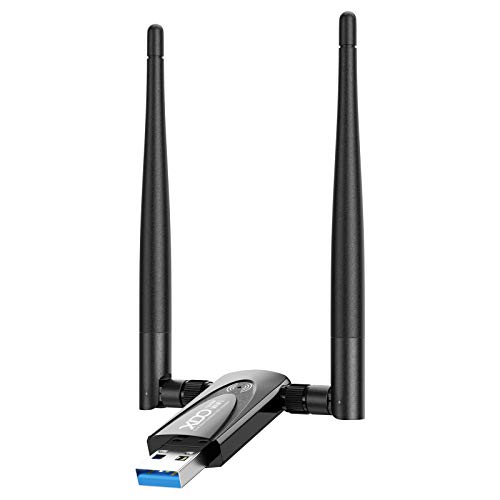 Wireless Usb Wifi Adapter 1200Mbps, Xdo Dual Band Ofdm 2.4Ghz/300Mbps 5Ghz/867Mbps,802.11 Ac/A/B/G/N, High Gain Dual 5Dbi Antennas Network Usb 3.0 For Desktop Pc With Windows Xp/Vista/7/8/10/11/Mac Os #TOP1
