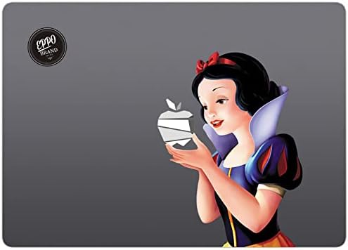 EppoBrand Snow White in Dress Holding Apple Vinyl Sticker Decal for 11" 12" 13" 14" Inch MacBook with Anti-Scratch & Anti-Fading Coating