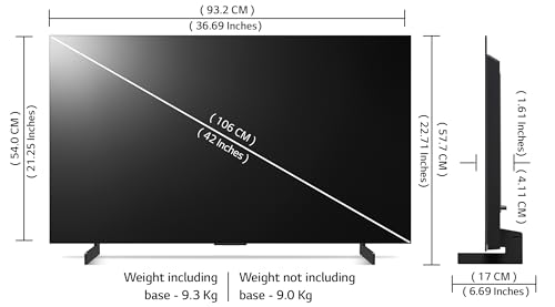 Image of LG 106 cm (42 inches) 4K Ultra HD Smart OLED TV 42C2PSA (Titanium Grey)