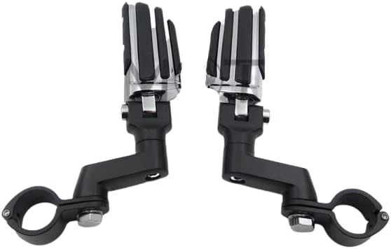 HONGK- 118- Highway Radical Foot Pegs Clamps 1.25" Compatible with H-D Sportster 883 1340 XL120 [B06XP9X1QX]