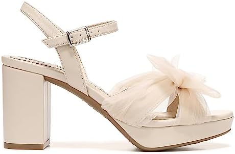 LifeStride Womens Last Dance Platform Dress Heeled Sandal, Bone, 9.5 Wide US | Image 1