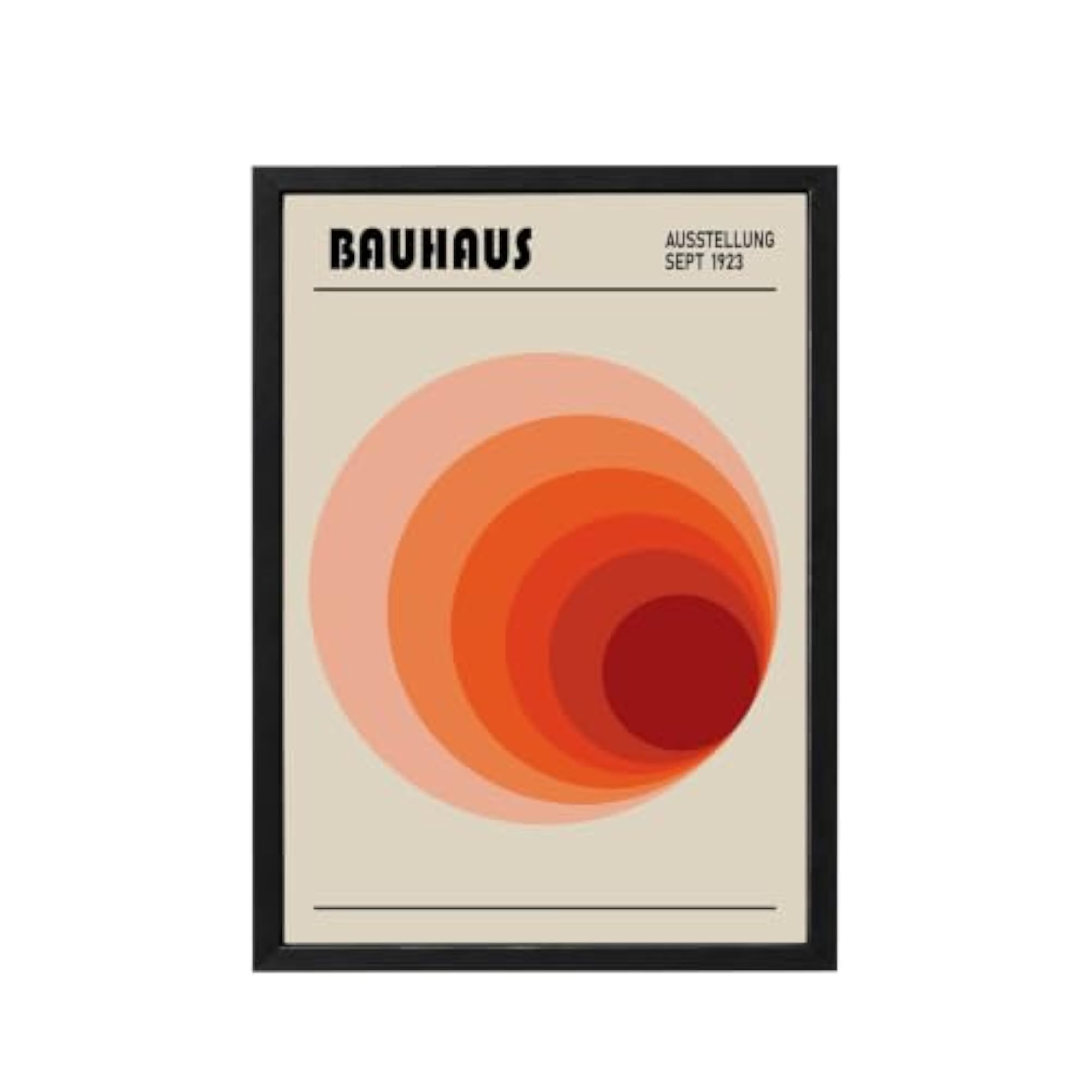 Vintage Bauhaus Geometric Poster, Framed Wall Art