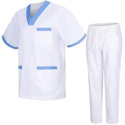Uniforme Gobernanta MISEMIYA Uniforms Scrub Set MZ-8171-8312 Pijamas Sanitarios 8178, Banco 8171-2, XL Unisex Adulto