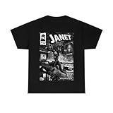 Janet Jackson Shirt Men's Shirt Summer Crew Necks Short-Sleeve Tee Black XXL