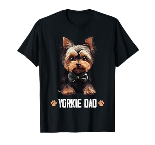 Yorkie Dad Dog Lover Yorkshire Terrier Hund Vatertag T-Shirt